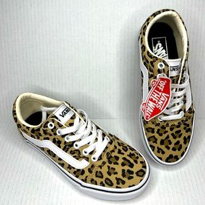 NWT Vans style ward leopard print sneakers. Never worn